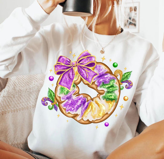 Mardi Gras King Cake DTF Graphics
