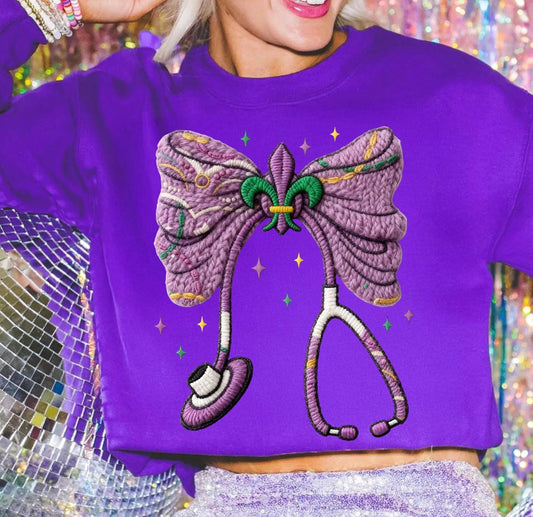 Mardi Gras Nurse DTF Graphics