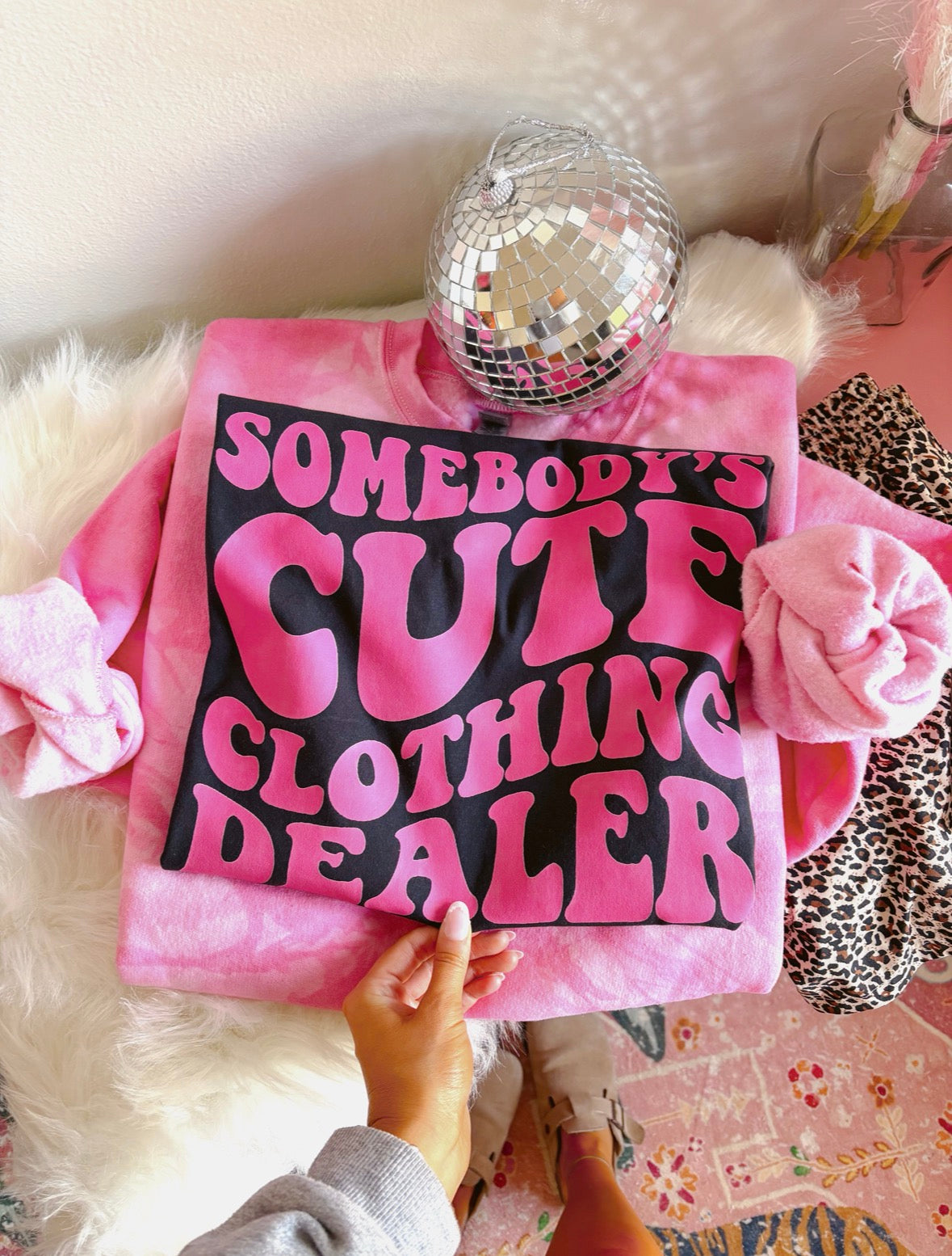 Somebody's Cute Clothing Dealer (front & back) DTF Graphics