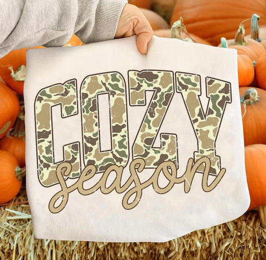 Camo Cozy Season DTF Graphics