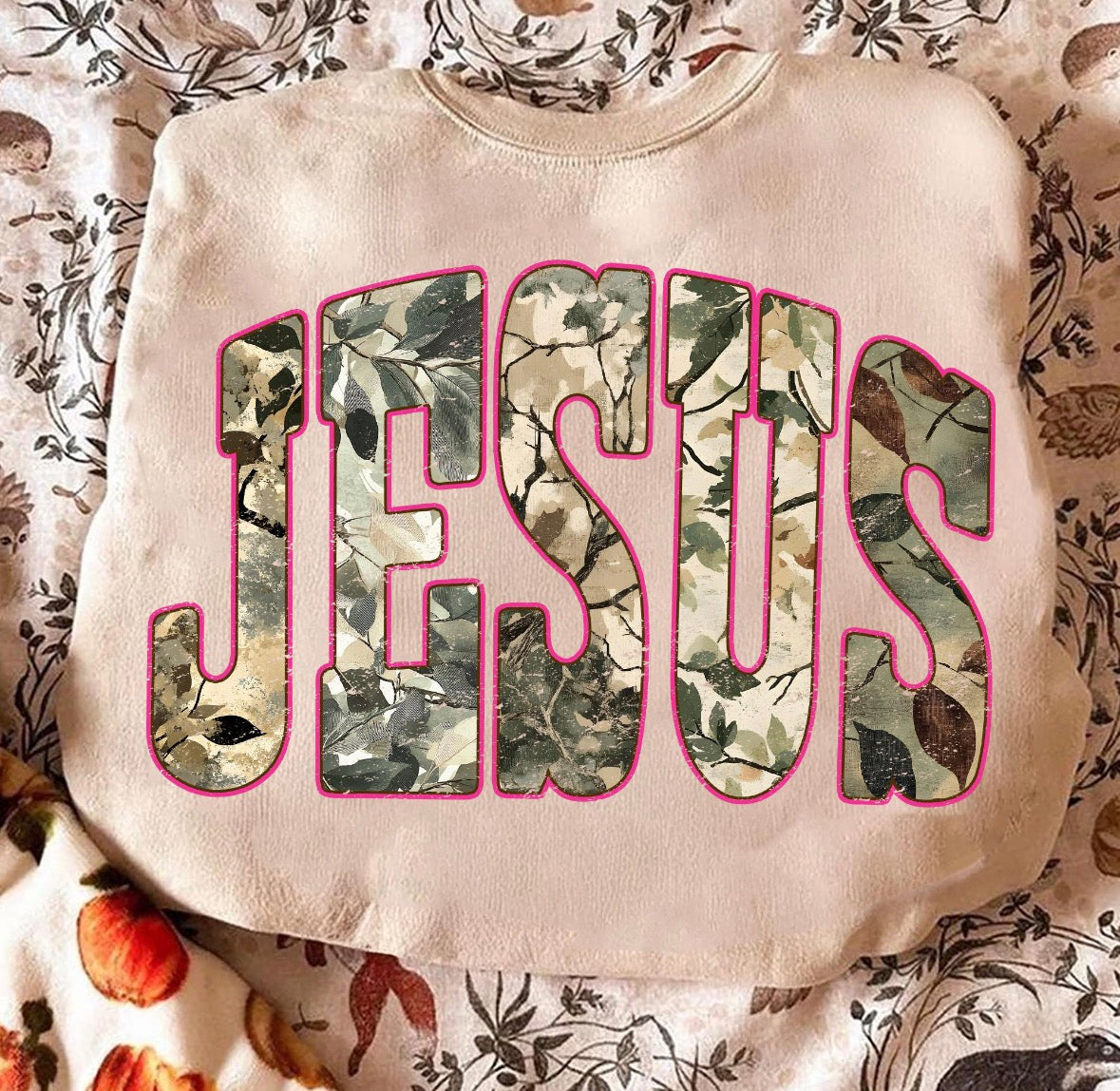 Camo Jesus DTF Graphics