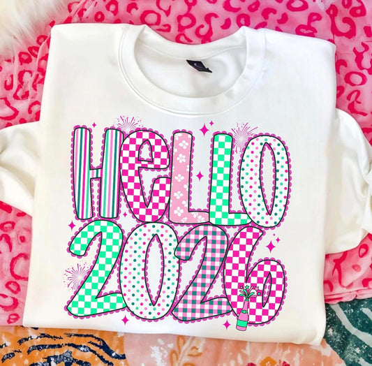 Hello 2026 DTF Graphics