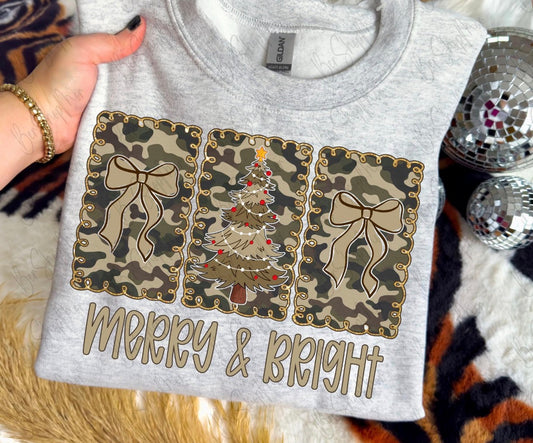 Camo Merry & Bright DTF Graphics