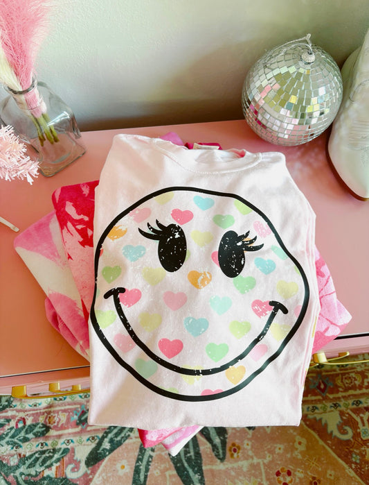 Valentine's Day Smiley Face DTF Graphics