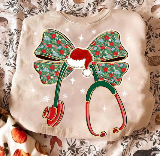 Christmas Stethoscope DTF Graphics