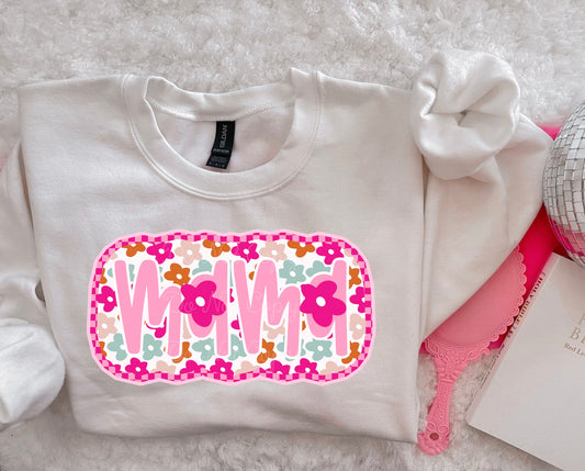Floral Pink Mama DTF Graphics