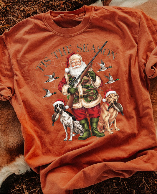 Tis The Season Camo Santa DTF Graphics