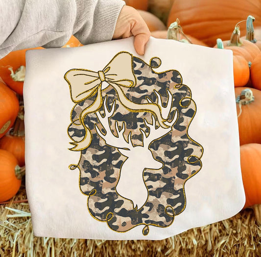 Camo Deer DTF Graphics