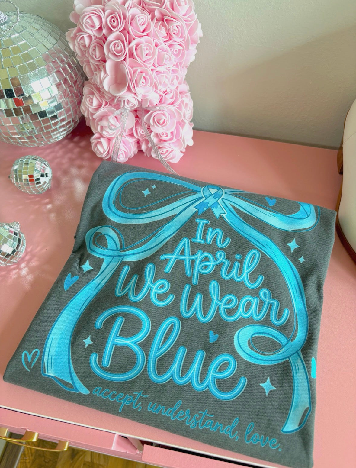In April We Wear Blue Accept Understand Love DTF Graphics