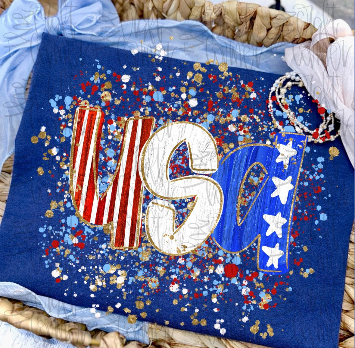 USA Splatter DTF Graphics
