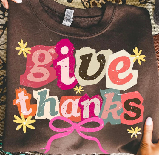 Give Thanks DTF Graphics