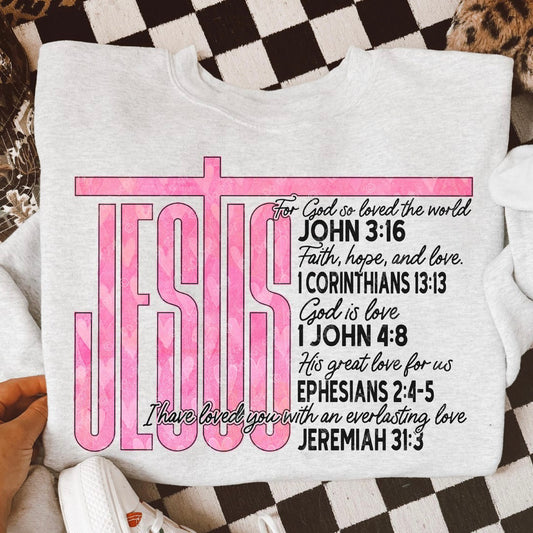 Pink Jesus DTF Graphics