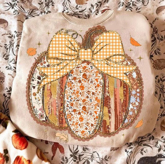Floral Pumpkin DTF Graphics