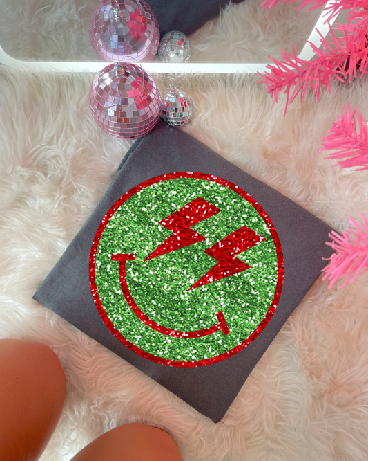 Christmas Smiley Face DTF Graphics