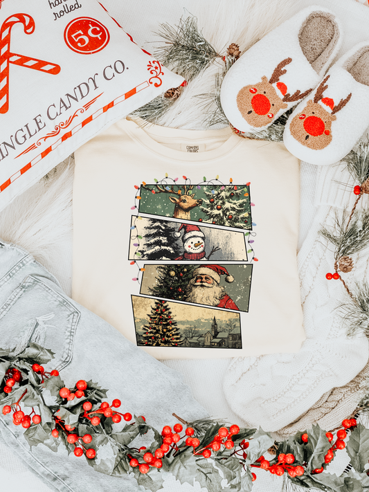 Santa Snowman Reindeer DTF Graphics