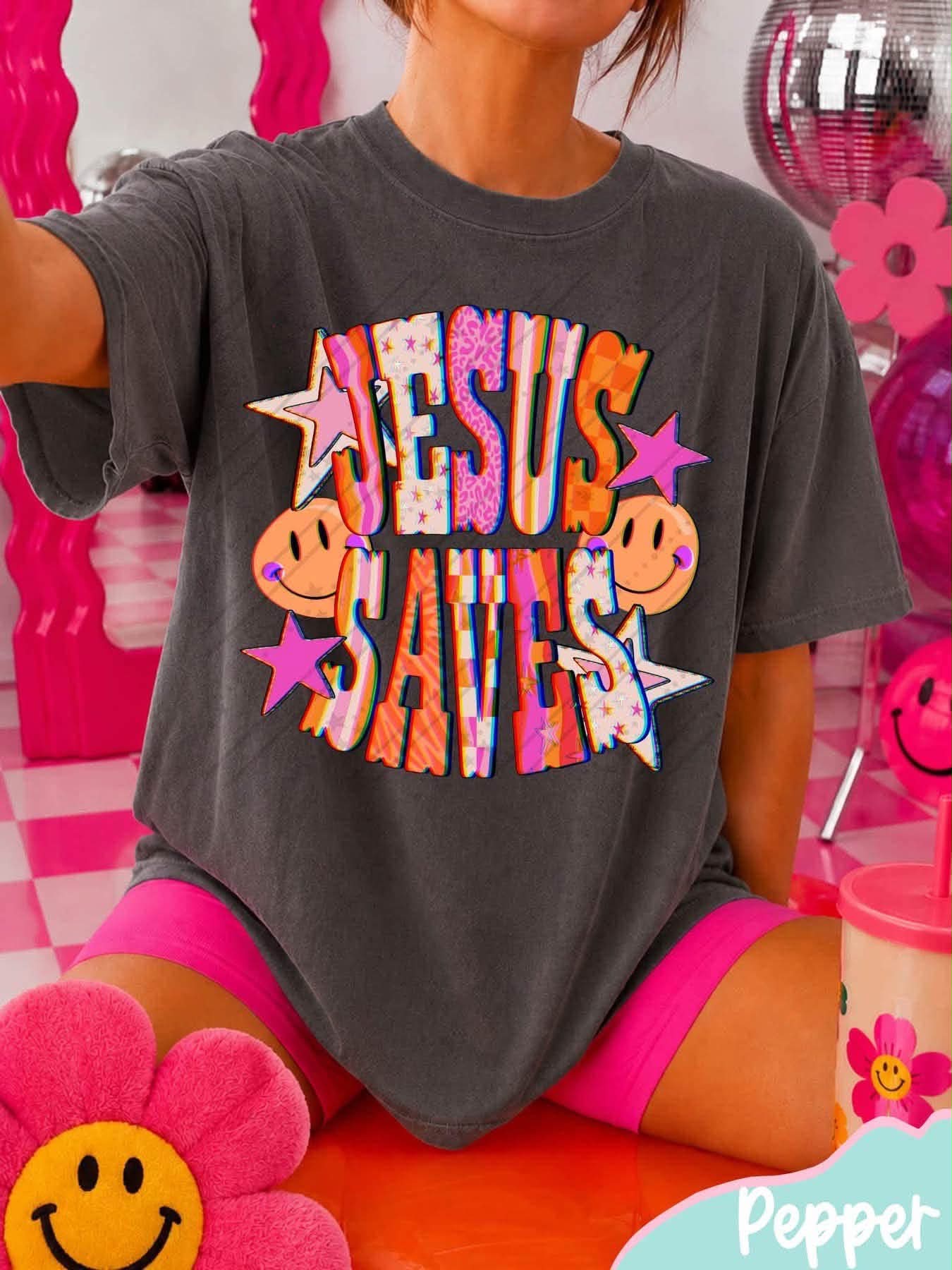 Jesus Saves DTF Graphics