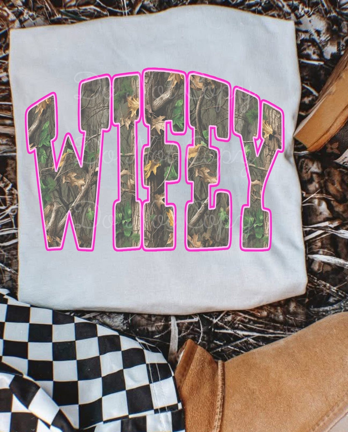 Camo Wifey DTF Graphics