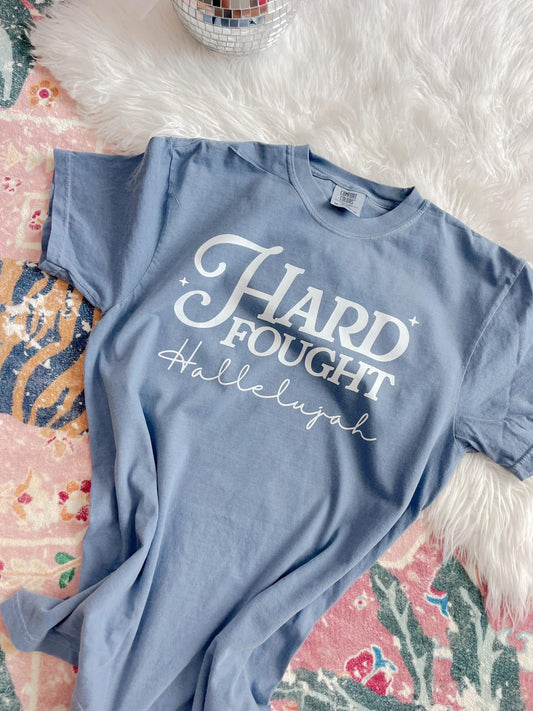 Hard Fought Hallelujah (front & back) DTF Graphics