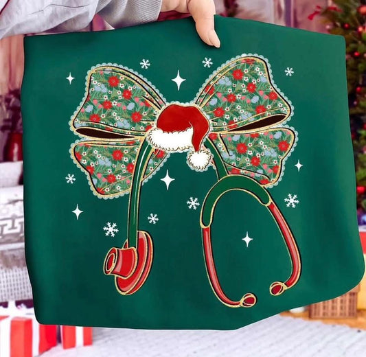 Christmas Stethoscope DTF Graphics