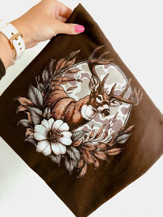 Floral Buck DTF Graphics