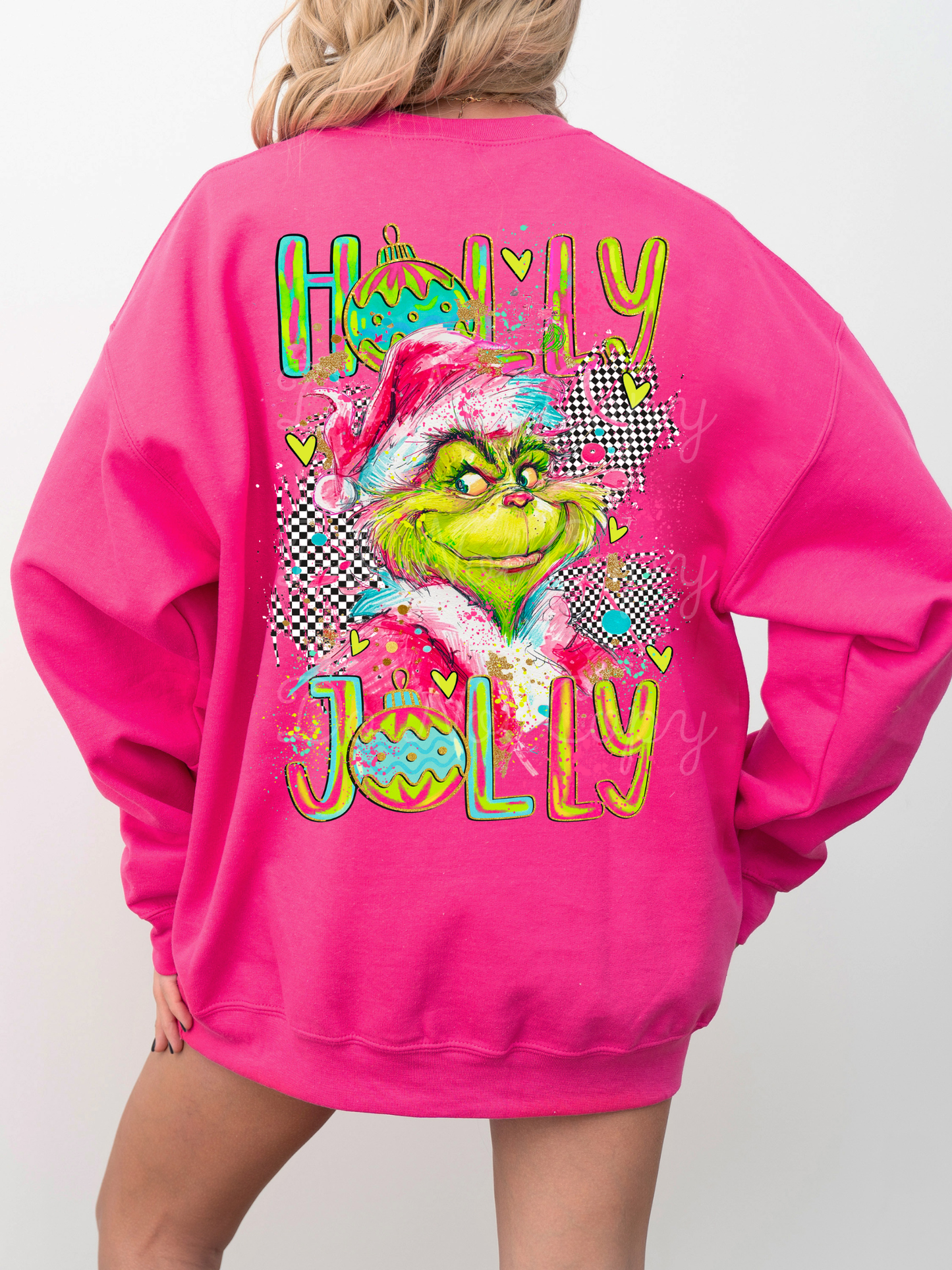 Holly Jolly (on back) DTF Graphics