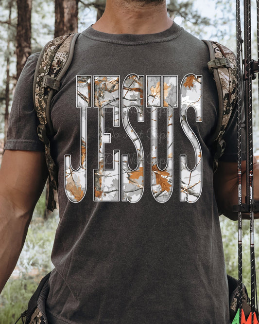 Camo Jesus DTF Graphics