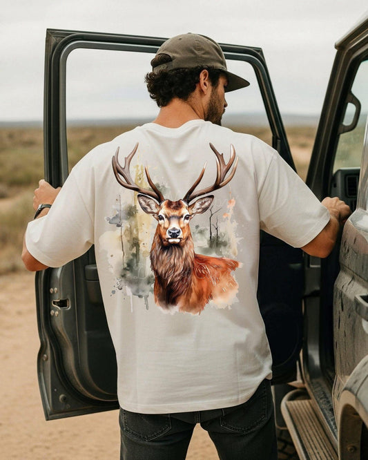 Watercolor Deer (on back) DTF Graphics