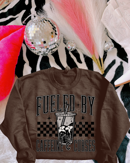 Fueled By Caffeine & Curses DTF Graphics