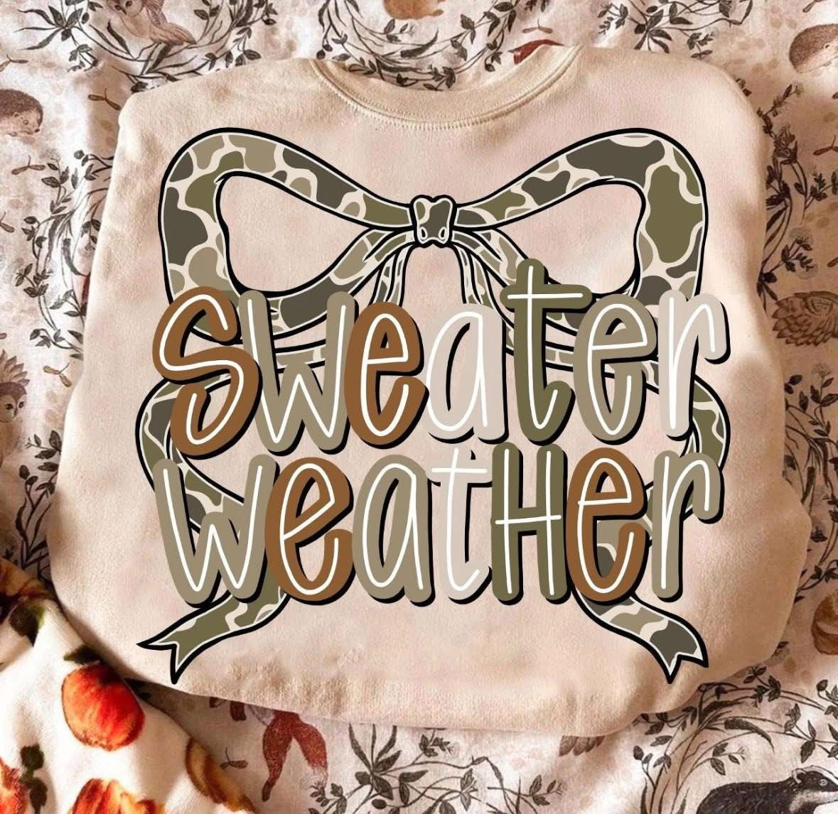 Camo Sweater Weather DTF Graphics