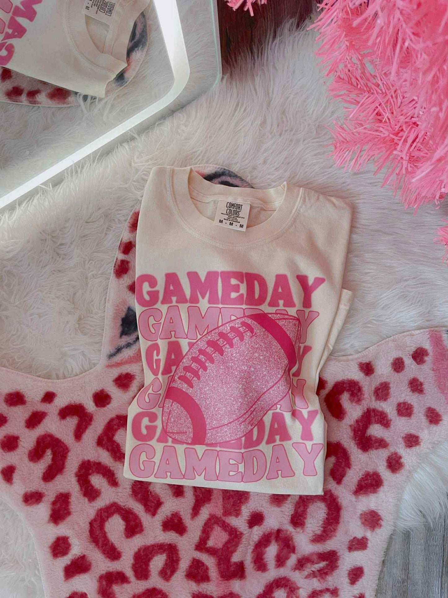Pink Game Day DTF Graphics