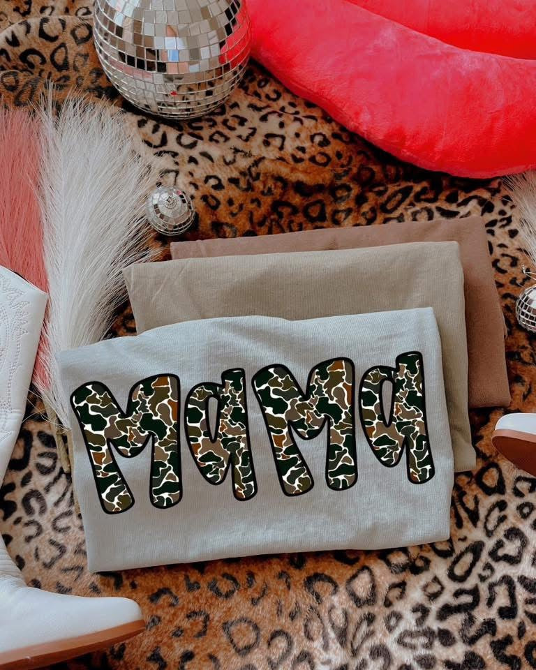 Camo Mama DTF Graphics