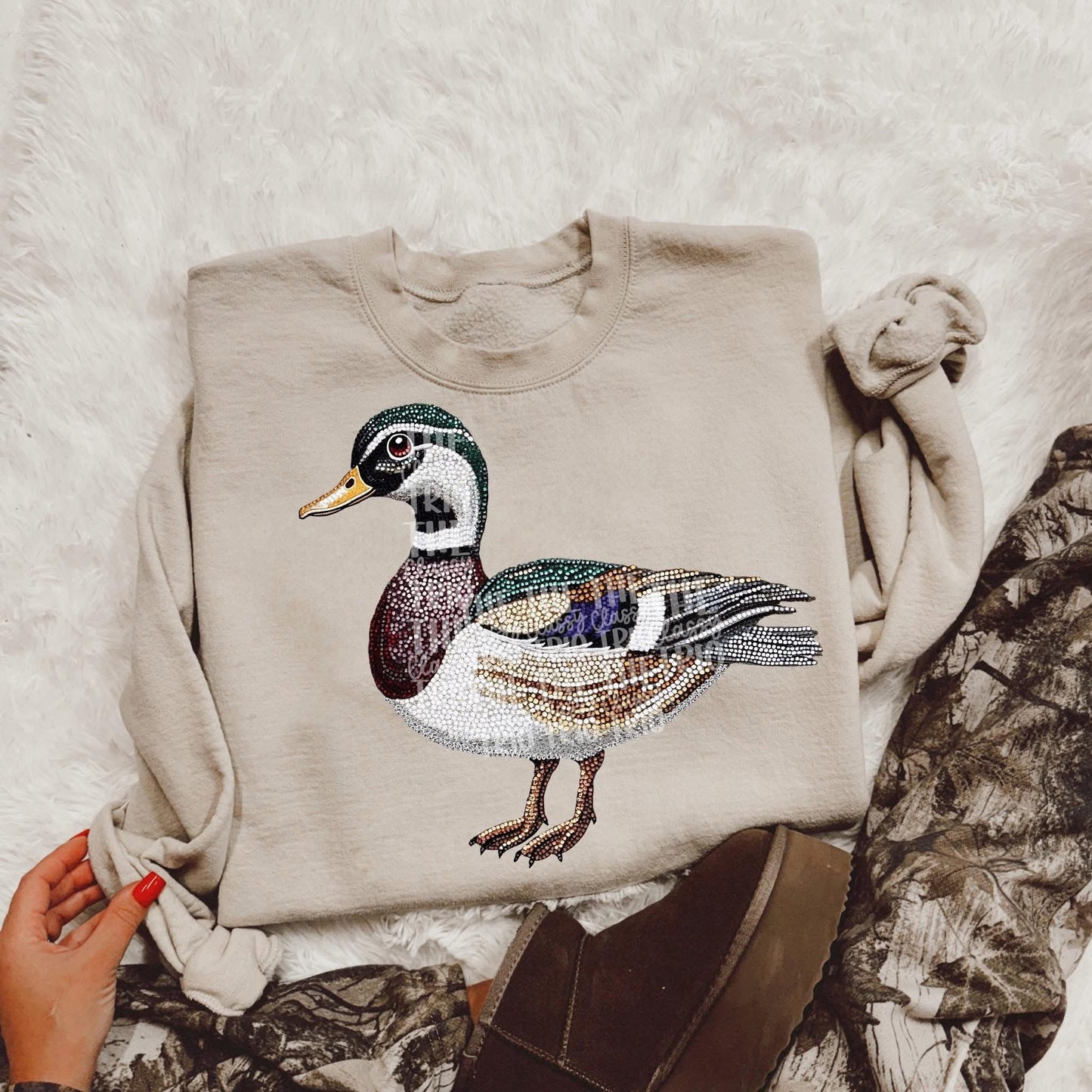 Faux Rhinestone Duck DTF Graphics
