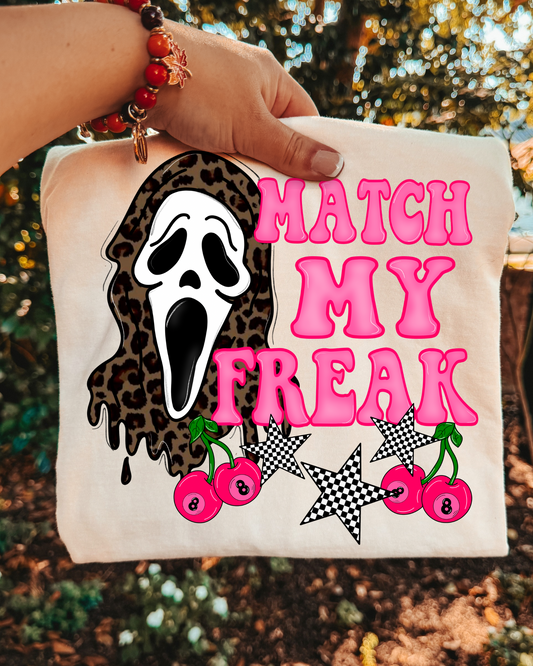 Match My Freak Ghost Face DTF Graphics
