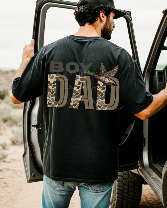 Boy Dad Camo (on back) DTF Graphics