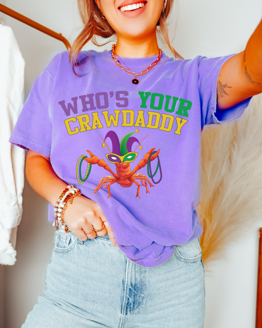 Who’s Your Crawdaddy Mardi Gras DTF Graphics