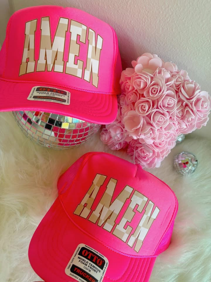 Amen DTF Hot Pink Hat