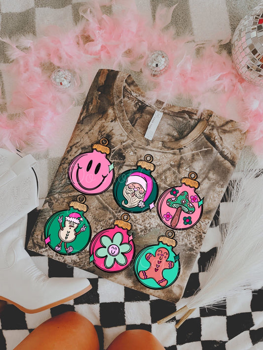Christmas Ornaments DTF Graphics