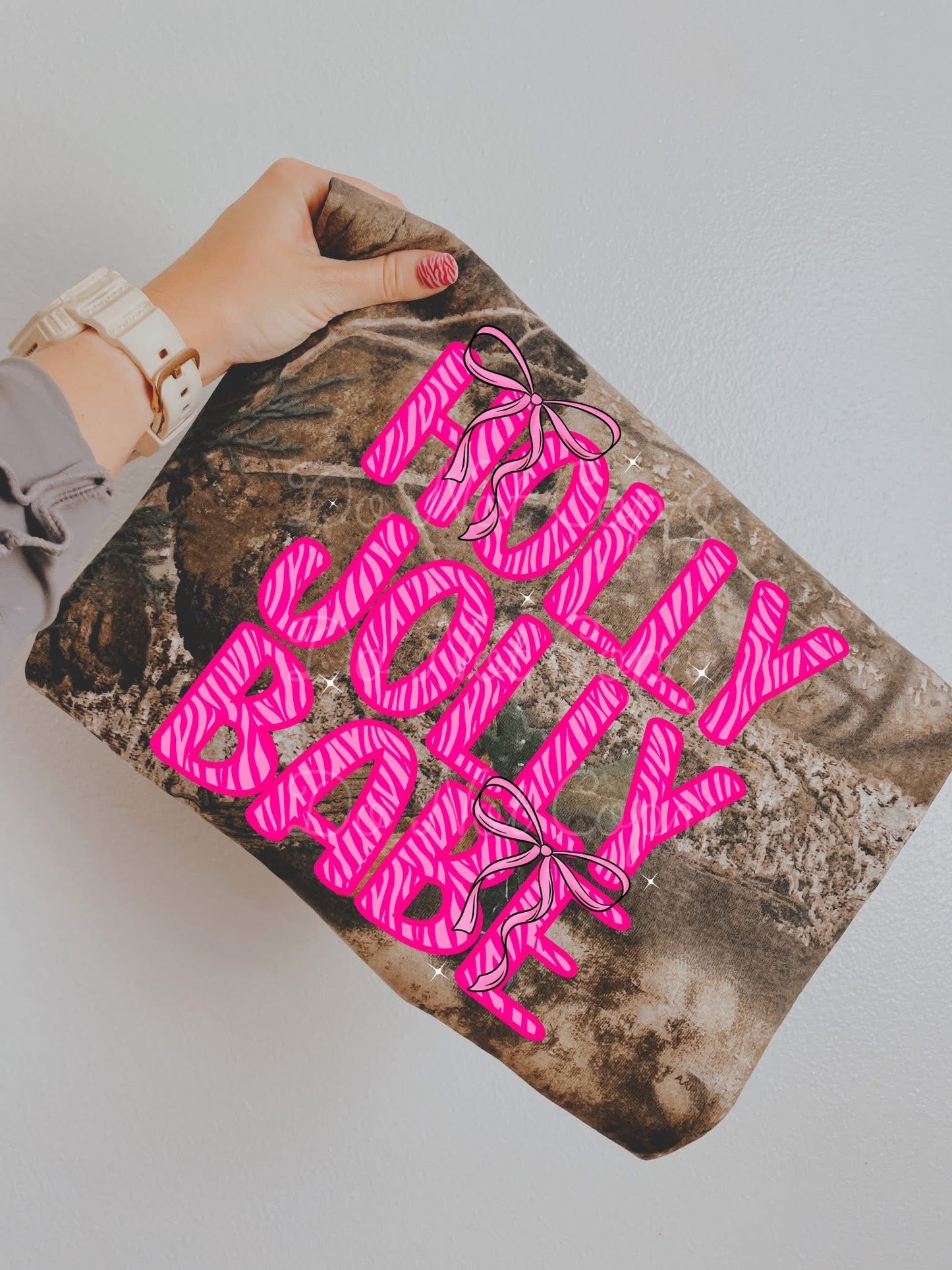 Holly Jolly Babe Zebra DTF Graphics