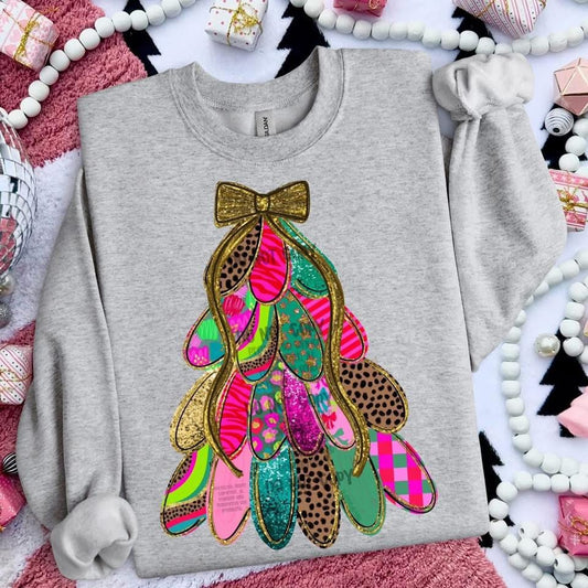 Color Block Christmas Tree DTF Graphics