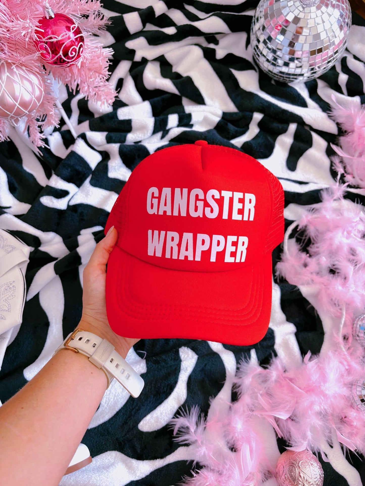 Gangster Wrapper DTF Red Hat (TAT 15 BIZ DAYS)