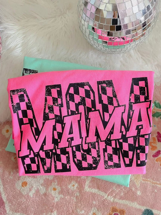 Checkered Mom Mama DTF Graphics