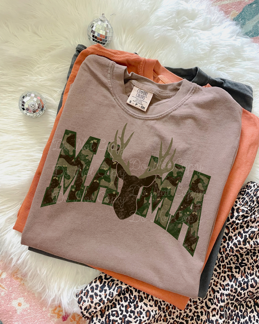 Camo Deer Mama DTF Graphics
