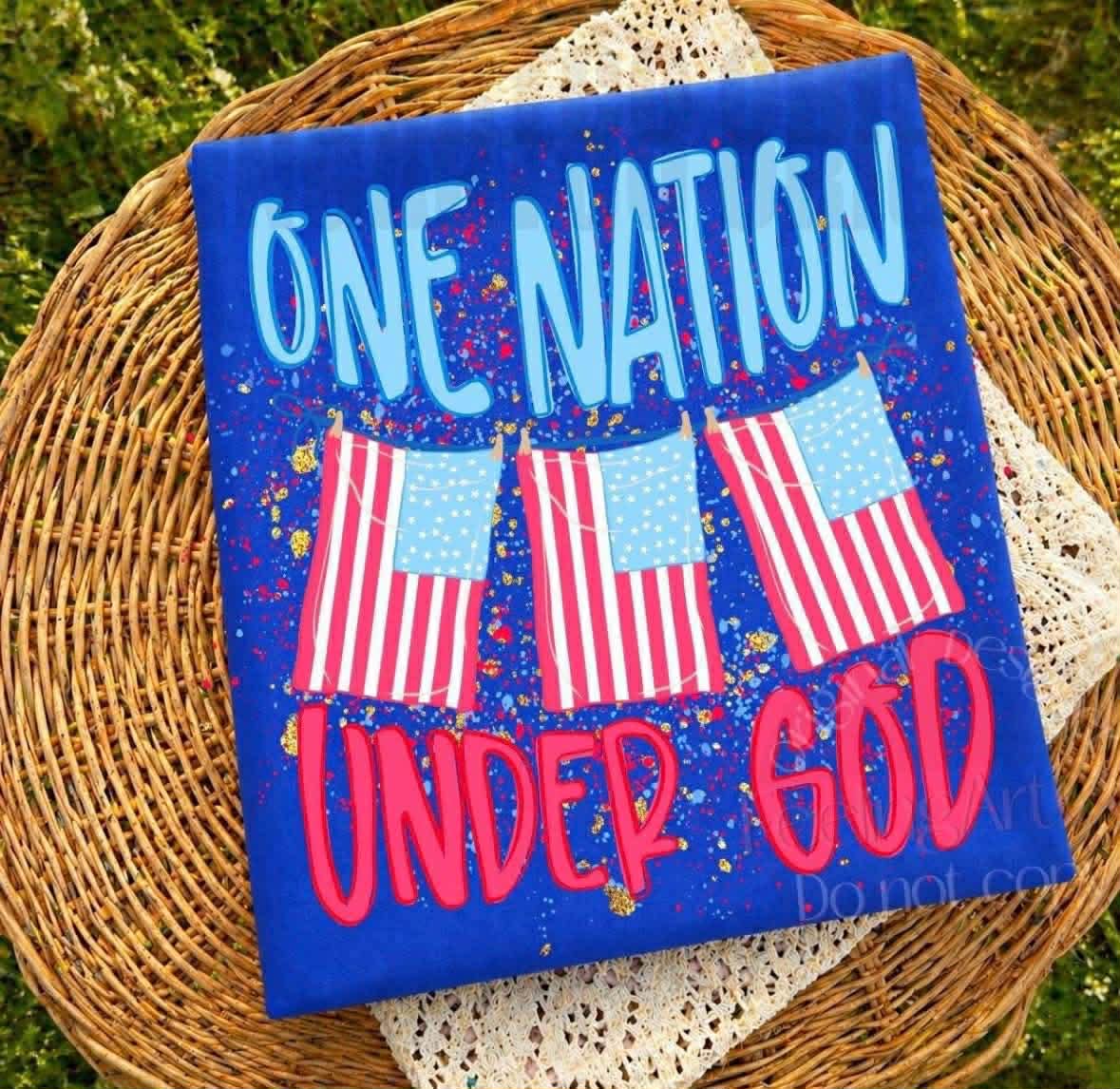 One Nation Under God DTF Graphics