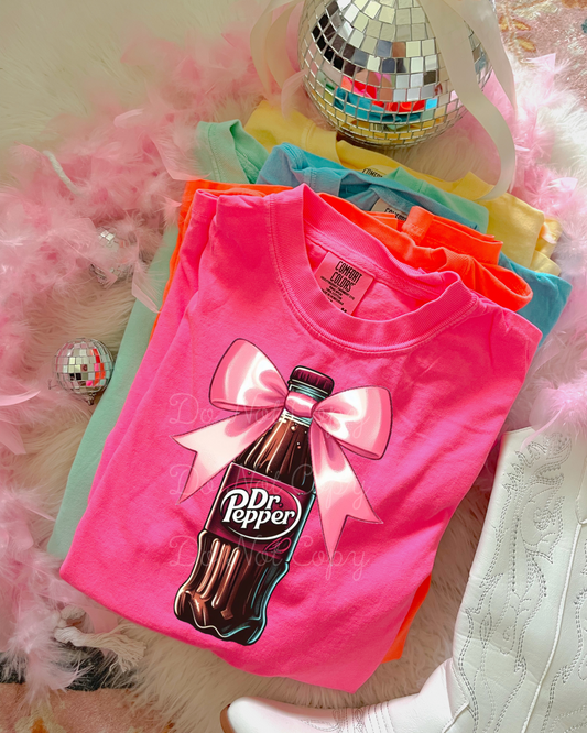 Dr. Pepper Bow DTF Graphics