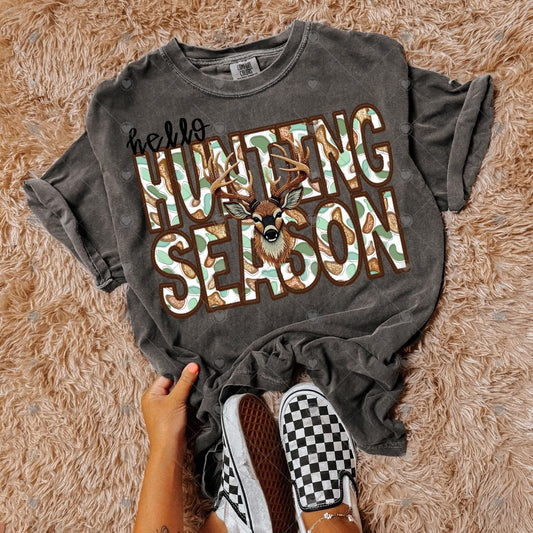 Hello Hunting Season DTF Graphics
