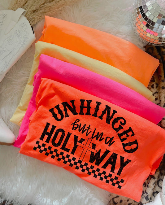 Unhinged But In A Holy Way DTF Graphics