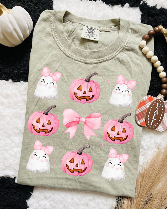 Pumpkin Ghost Coquette DTF Graphics