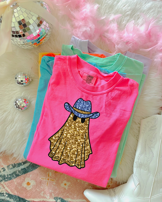 Faux Glitter Ghost DTF Graphics
