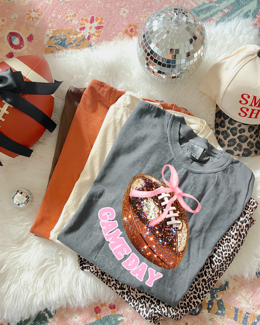 Game Day Football Pink Coquette DTF Graphics