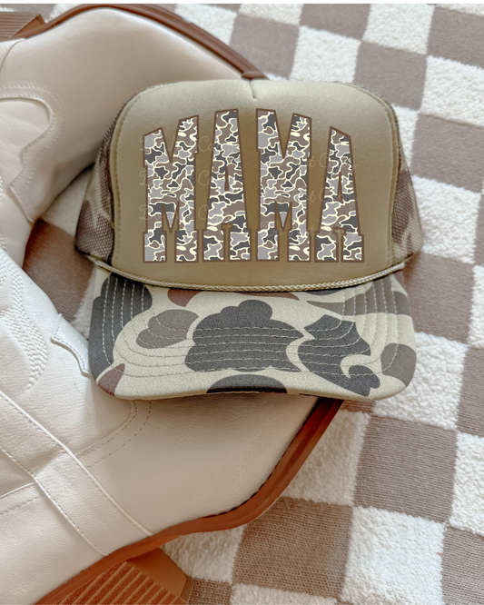 Camo Mama DTF Green Camo Hat (TAT 15 BIZ DAYS)